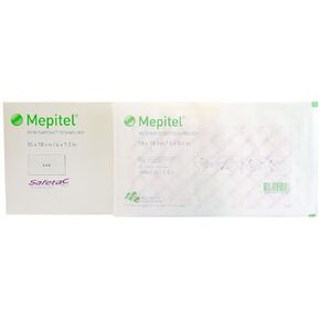 ضمادة جروح الندبات المصنوعة من السيليكون غير الملتصقة من Mepitel مقاس 4 × 7.2 بوصة - ضمادة واحدة