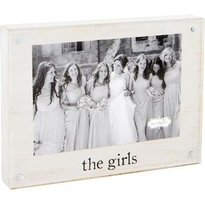 Mud Pie 4X6 Girls Acrylic Wood Frame; 7 3/4" X 5 3/4"