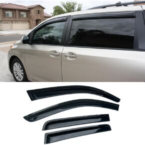 Puermto 94739 Sunproof Waterproof Side Window Wind Deflector, 4pcs Protective Replacements Rain Guards Set, Window Visor fit for Toyota Highlander 2020 2021 2022 2023