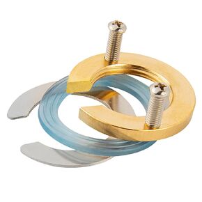 RLECS 2 Sets 31mm/1.22inch Inside Diameter Tap Fitting Brass Coloured C Shaped Kitchen Tap Locking Nut Tap Fixing Nut Suitable for Kitchen and Bathroom Tap Tube