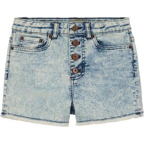 Lucky Brand girls Cuffed Jean Shorts, Stretch Denim With 5 Pockets, Mid to High Rise Waist