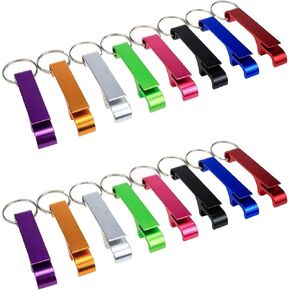 Xiaoyztan 20 Pcs Antler Design Bottle Opener Keychain Pendants, Aluminum Portable Keyring Beer Bottle Opener Pocket Small Bar Claw Beverage Multi-functional Tool, Red