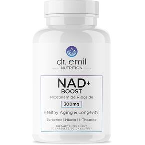 DR. EMIL NUTRITION NAD+ Boost - Nicotinamide Riboside Supplement for Longevity, Healthy Aging & Cellular Regeneration - NAD Supplement with with Berberine, L-Theanine & Niacin Twin Pack