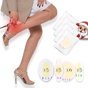 Blister Bandages, Adhesive Blister Pads, Fast Healing Hydrocolloid Gel Bandages, Blister Bandages for Feet, Shoes, Toes, Heel | Blister Prevention Tape - Assorted Sizes (15 Count Total)