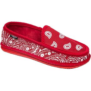 Troooper America KS-002 Bandanna Paisley Slip-On House Shoe Slippers (11, Navy/White)