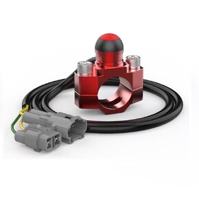 Headlight Switch for Light Bee,CNC Aluminum Waterproof Headlight On/Off Switch with Mounting Backplate for Surron Segway Accessories,Red