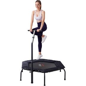 leikefitness Professional Gym Workout 50" Fitness Trampoline Cardio Trainer Exercise Rebounder