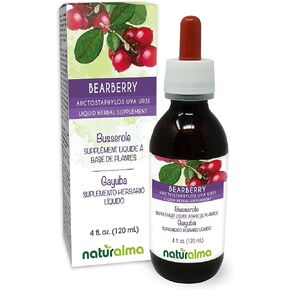 Naturalma Bearberry (Arctostaphylos uva Ursi) Leaf Alcohol-Free Tincture - 4 fl oz Liquid Extract in Drops - Herbal Supplement - Vegan