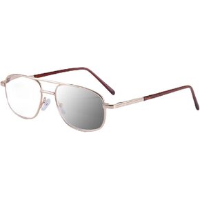 Vintage Golden Pilot Reading Glasses Men Photochromic Multifocal Reader Computer Eyewear