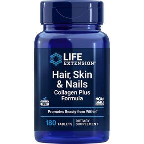 Life Extension Hair, Skin & Nails Collagen Plus Formula, 180 Tablets