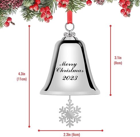Kyoryuger Christmas Bells Set of 4 Shabby Cow Bells Christmas Bell Ornaments for Christmas Tree Christmas Wreath Hanging Decorative Bells for Doors Walls Windows Rustic Cow Bell Golden in Saudi Arabia