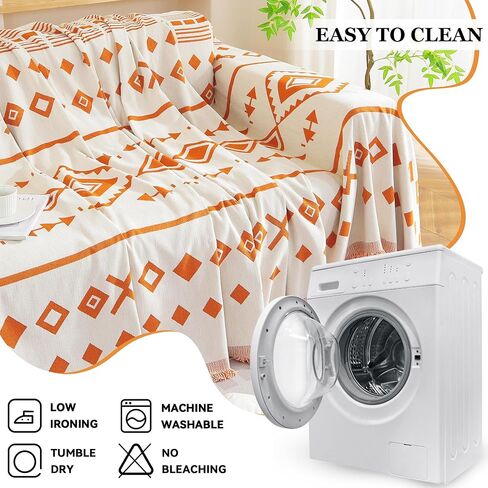 غطاء أريكة Tritard Boho، أغطية أريكة مقطعية مخططة قابلة للعكس، أغطية أريكة Loveseat باللون الأسود والأبيض، أغطية وسائد من الشنيل مع واقي أريكة قابل للغسل بشراشيب للكلاب وغطاء فوتون للحيوانات الأليفة (71 بوصة - 134 بوصة) in Saudi Arabia