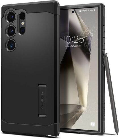 Spigen Tough Armor مصمم لهاتف Galaxy S24 Ultra [حماية من الدرجة العسكرية] [مسند] (2024) - أسود in Saudi Arabia