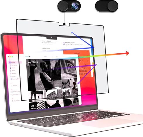 واقي شاشة مضاد للضوء الأزرق متوافق مع جهاز MacBook Pro 13 بوصة (2016-2022، M1، M2)، عالي الوضوح/مضاد للوهج/خالي من الفقاعات، مرشح شاشة الكمبيوتر المحمول Mac 13 بوصة يقلل من إجهاد العين الرقمي in Kuwait