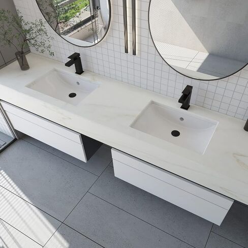 Brushed Nickel Bathroom Faucet - CELAENO Solid Square Single Handle Bathroom Sink Faucet with Pop Up Drain, Modern Single Hole Bathroom Sink Basin Vanity Sink Faucet in Saudi Arabia