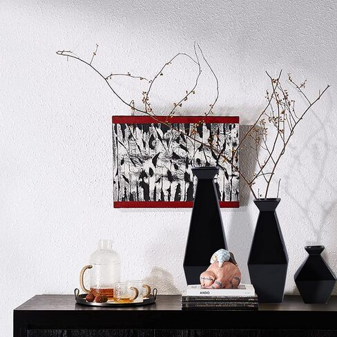 مجموعة مزهريات سيراميك يوندو مكونة من 3 قطع - مثالية لديكور المنزل والمكتب والمدخل، ومزهريات سوداء لديكور غرفة المعيشة الحديثة والريفية، وديكور منزلي بسيط. قطع مركزية مثالية أو مزهريات زهور بامباس in Kuwait