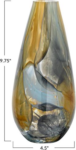 Bloomingville 9.75 Inches Art Glass Organic Shaped, Multi Color Vase in Saudi Arabia