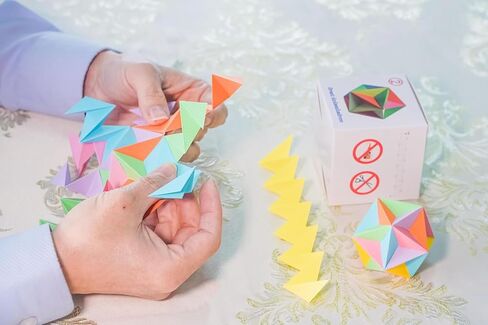 نسج متعدد السطوح متعدد السطوح المواد الصلبة الهندسية ثلاثية الأبعاد نموذج ورقي DIY نموذج رقم 2: ألغاز أوريغامي اثنا عشري رائعة بأنماط هندسية من الورق، تتضمن مجموعة واحدة من المواد كمكافأة in Kuwait