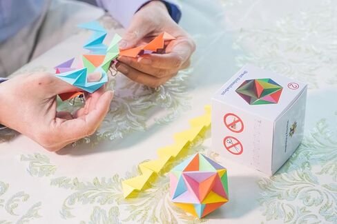 نسج متعدد السطوح متعدد السطوح المواد الصلبة الهندسية ثلاثية الأبعاد نموذج ورقي DIY نموذج رقم 2: ألغاز أوريغامي اثنا عشري رائعة بأنماط هندسية من الورق، تتضمن مجموعة واحدة من المواد كمكافأة in Kuwait