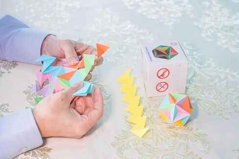 نسج متعدد السطوح متعدد السطوح المواد الصلبة الهندسية ثلاثية الأبعاد نموذج ورقي DIY نموذج رقم 2: ألغاز أوريغامي اثنا عشري رائعة بأنماط هندسية من الورق، تتضمن مجموعة واحدة من المواد كمكافأة in Kuwait