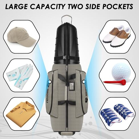 BROTOU Golf Travel Bags for Airlines with Tank Wheels and ABS Hard Shell Top Golf Club Travel Case Waterproof Oxford Fabric Protect Golf Clubs Large Capacity and Easy to Maneuver in Kuwait