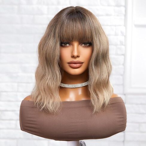 HAIRCUBE 80's طويل مجعد فاتح ذهبي بني باروكة شعر مستعار للحفلات التنكرية زي البالغين الرجال شعر طبيعي in Kuwait