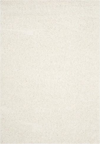 سجادة SAFAVIEH Athens Shag Collection - 3' x 5'، أبيض فاتح، سمك 1.5 بوصة مثالية لمناطق المرور العالية في المدخل، غرفة المعيشة، غرفة النوم (SGA119B) in Saudi Arabia