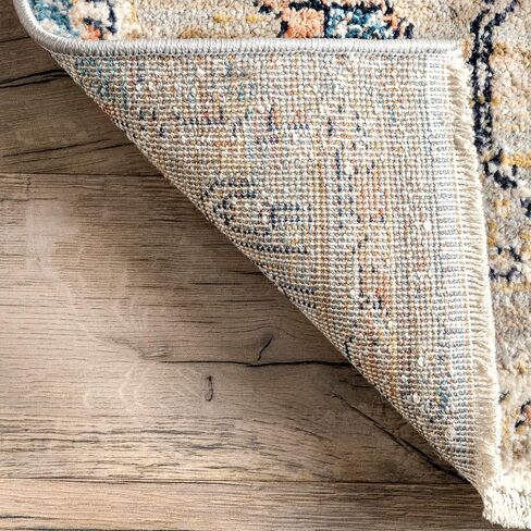 nuLOOM Marley Traditional Medallion Fringe Accent Rug, 3x5, Beige in Saudi Arabia
