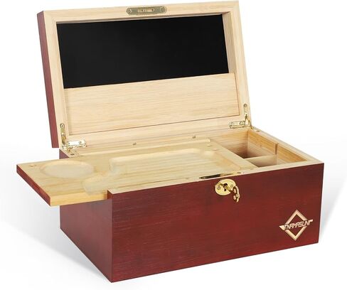 مجموعة صندوق خيزران كبير من TNAMASUN مع قفل، صندوق تخزين مزخرف للمنزل مع صينية قابلة للإزالة، برطمانات زجاجية، أداة ملحقة، صندوق هدايا رائع in Kuwait