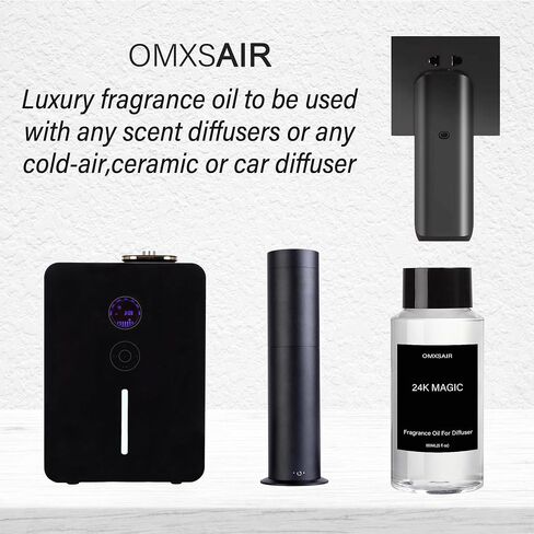 24K Magic Hotel Collection Diffuser Oil والروائح المنزلية الفاخرة - زيت ناشر سحري 24K 150 مل - الحمضيات والبرغموت والياسمين - زيت ناشر الروائح العلاجية - زيوت عطرية سحرية 24K للناشر in Kuwait