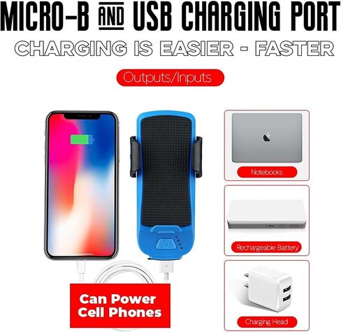 مصابيح أمامية للدراجة GJB، مصباح أمامي LED للدراجة للركوب ليلاً، مصابيح دراجة جبلية قابلة لإعادة الشحن مع 3 أوضاع إضاءة وحامل للهاتف ومنفذ شحن USB، 4000 مللي أمبير/ساعة مقاومة للماء لركوب الدراجات in Kuwait