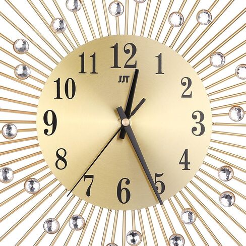 ساعة حائط روزنيس ثلاثية الأبعاد الماسية ساعة ديكور ساعة حائط ديكور غرفة المعيشة ساعات كوارتز هادئة ساعات حديثة بسيطة (ذهبي) in Kuwait