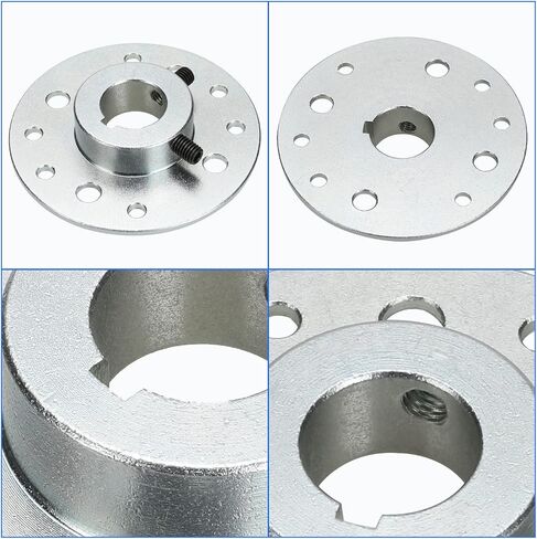 YOXUFA 40/41/420 Chain 48T Sprocket + Go Kart Sprocket Hub with 1" Bore 1/4" Keyway for Go Kart Cart Predator 212cc 196cc 6.5hp Engine Heavy Duty Steel Silver Powersports Accessories Parts in Kuwait