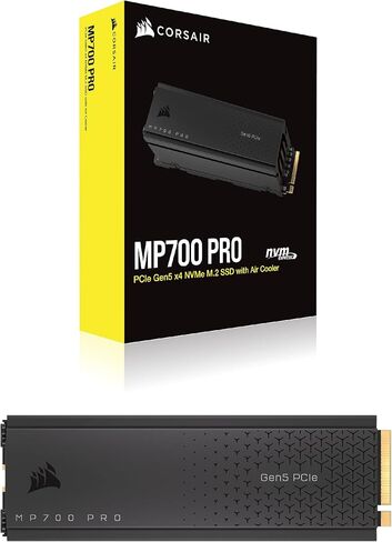 Corsair MP700 PRO 2TB M.2 PCIe Gen5 x4 NVMe 2.0 SSD – M.2 2280 – Up to 12,400MB/sec Sequential Read – High-Density TLC NAND – Black in Kuwait
