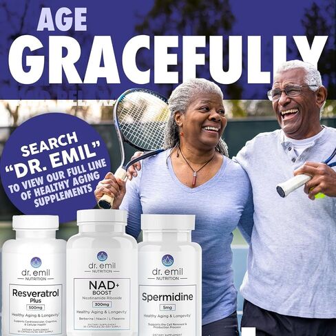 DR. EMIL NUTRITION NAD+ Boost - Nicotinamide Riboside Supplement for Longevity, Healthy Aging & Cellular Regeneration - NAD Supplement with with Berberine, L-Theanine & Niacin Twin Pack in Saudi Arabia