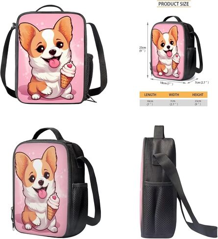 Corgi Print Backpack for Girls Preschool Kindergarten Bookbag Kids School Backpack with Lunch Box 3Pcs Lightweight Backpack Bookbags Set for School in Saudi Arabia