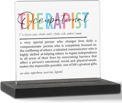 Physical Therapist Gifts for Women Clear Desk Decor Sign, Physical Therapy Appreciation Gifts for Doctor Student, PT Definition Plaque Signs for Medical Clinic Office Decor TZD23 in Kuwait