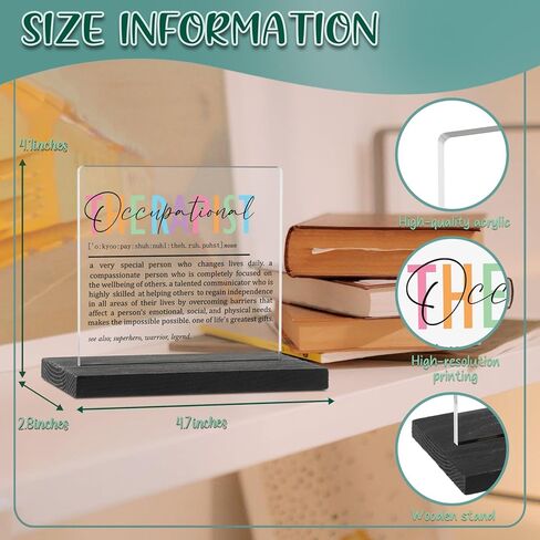 Physical Therapist Gifts for Women Clear Desk Decor Sign, Physical Therapy Appreciation Gifts for Doctor Student, PT Definition Plaque Signs for Medical Clinic Office Decor TZD23 in Kuwait