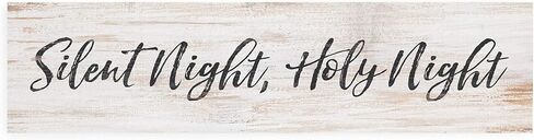 P. Graham Dunn Silent Night Holy Night Christmas Whitewash 6 × 1.5 لوحة صغيرة من خشب الصنوبر على سطح الطاولة in Kuwait