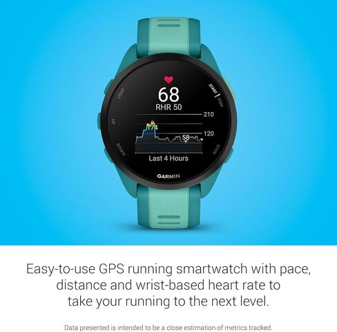 Garmin Forerunner® 165, Running Smartwatch, 43mm, Black | Essential Training & Recovery Features, Built-In GPS for Distance, Pace & Speed, Garmin Coach, Daily Suggested Workouts in Saudi Arabia