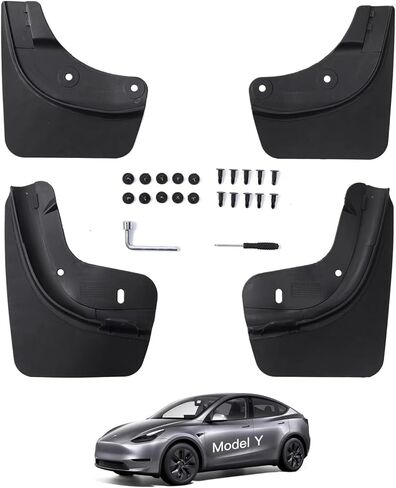اللوحات الطينية المتوافقة مع واقيات الطين من Tesla Model Y 2020-2024 لملحقات Tesla Model Y (2 قطعة أمامية + 2 قطعة خلفية) in Kuwait
