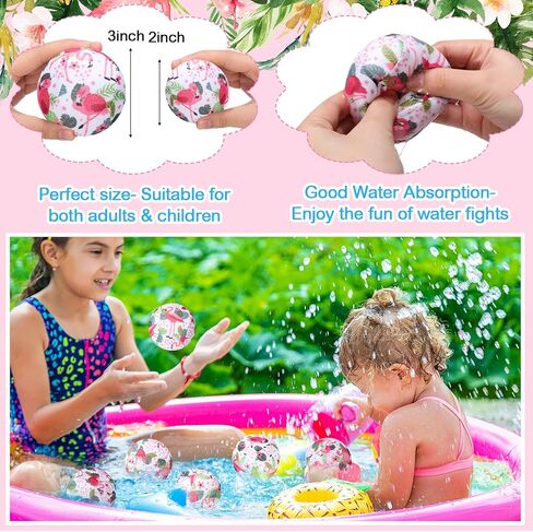 48 Pcs 3 Inch Party Nylon Water Bomb Swimming Pool Water Absorbent Ball Toys, Summer Activities Water Fight Games for Pool Beach Party Favors in Saudi Arabia