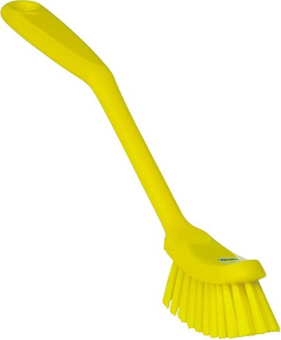 Fine Dish Brush - Heavy-Duty, Narrow, Slip-Resistant Cleaning Brush, Polypropylene, Polyester Bristle, 11 Inch, Yellow, (42876) in Saudi Arabia