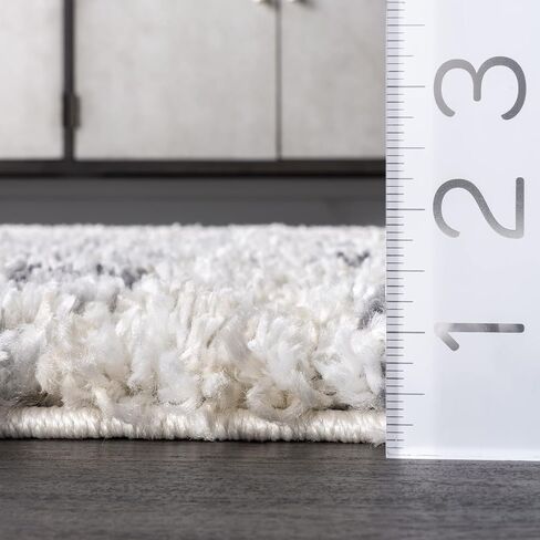 nuLOOM Transitional Kristi Shag Runner Rug, 2' 6" x 6', Ivory in Saudi Arabia
