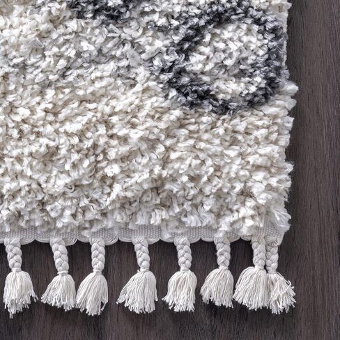 nuLOOM Transitional Kristi Shag Runner Rug, 2' 6" x 6', Ivory in Saudi Arabia