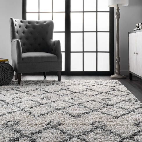 nuLOOM Transitional Kristi Shag Runner Rug, 2' 6" x 6', Ivory in Saudi Arabia
