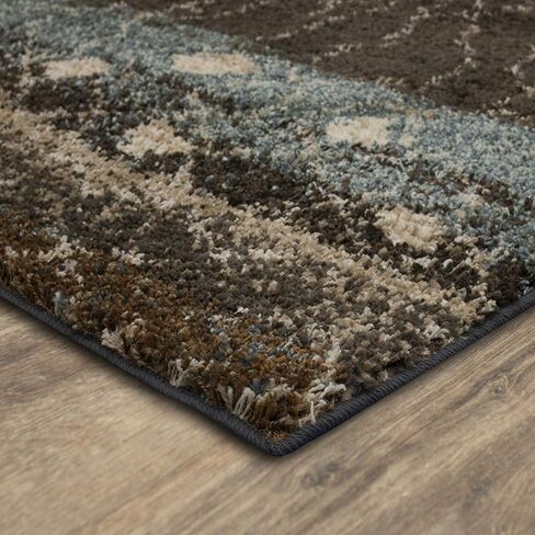 سجادة Mohawk Home Huxley Adobe Abstract Shag Area، 5'x8'، بني/بيج in Kuwait