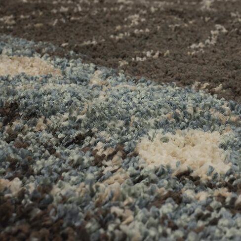 سجادة Mohawk Home Huxley Adobe Abstract Shag Area، 5'x8'، بني/بيج in Kuwait