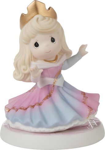 Precious Moments Disney Princess Sleeping Beauty Figurine | Living Life in Full Color Disney Aurora | Bisque Porcelain Figurine | Princess Aurora | Hand-Painted in Saudi Arabia