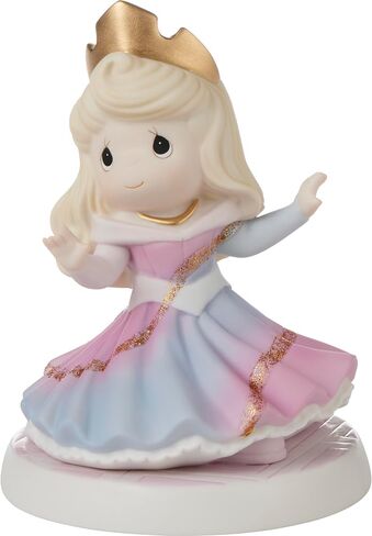 Precious Moments Disney Princess Sleeping Beauty Figurine | Living Life in Full Color Disney Aurora | Bisque Porcelain Figurine | Princess Aurora | Hand-Painted in Saudi Arabia